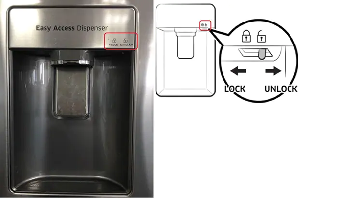 Tủ lạnh Samsung không lấy được nước mát