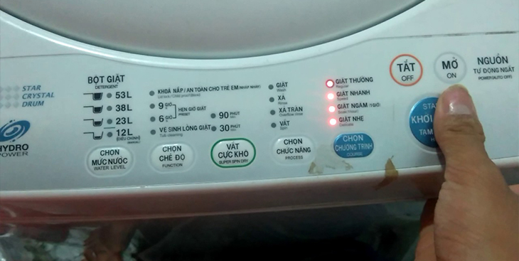 cách reset máy giặt toshiba